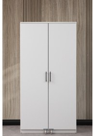 Resim Kiler, Blesk 2 Kapaklı Büyük Erzak Kiler Mutfak Dolabı Beyaz Renkli 