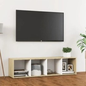 Resim T Designo Tdesıgno Eda Televizyon Sehpası - Ünitesi -Kitaplık-Meşe Beyaz 144 cm 4 Raflı 