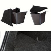Resim For Tesla Model Y BaseNOR Trunk Organizer ile uyumlu, halı benzeri kapaklı - 2025/2026 için for TESLA Y Depolama Kutusu ile uyumlu, ağır hizmet tipi TPE yapısı, çizik ve sıçrama karşıtı, bagaj ve yan tarafında yer tasarrufu sağlayan tasarım - Juniper İç Mekan Yükseltmeleri ile uyumlu, şık kutu depolama kutusu, dokulu bitiş, dayanıklı düzenleyici 