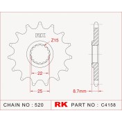 Resim RK Ktm EXC 250 SIX DAYS RK Çelik Ön Dişli C4158-13 (2010-2011) 