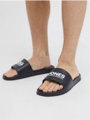 Resim Jack & Jones Erkek Marka Logolu Rahat Tabanlı Şık Görünüşlü Günlük Ve Plaj Kullanımına Lacivert Terlik 12236477 