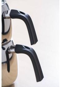 Resim Acar Alvez Aile Boy Çaydanlık Takımı Silver/siyah 