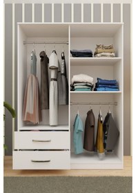 Resim Gm 070 Novado 4 Kapak 2 Çekmeceli Gardırop 