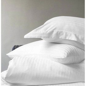 Resim Pure White Beyaz Çizgili Saten Tek Kişilik Nevresim Takımı 