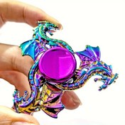 Resim Dayanıklı Sessiz Metal Fidget Spinner - Canlı Gökyüzü Ejderi Tasarımı, Çok Renkli Holografik Etki, Partiler ve Oyunlar için İdeal, Yetişkinler için Odak Geliştirici Oyuncak, Parti Hediyeleri | Canlı Tasarım | Dayanıklı Metal Spinner, Fidget Oyuncakları 