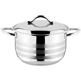 Resim 36x22 Cm Derin Çelik Tencere 2005 Gümüş 