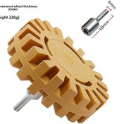 Resim Teltree 4 İnç 100mm Gergi Desenli Pnömatik Kauçuk Temizleme Tekerleği - Sert Yapıştırıcı Ve Boya Kaldırıcı, 25mm Kalınlığı Kutu Paketi, 210g 