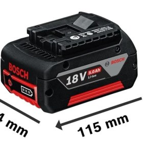 Resim Bosch Professional 18 Volt 5.0 Ah Li-Ion Akü Dayanıklı Yapı ve Hızlı Şarj Özelliği ile 