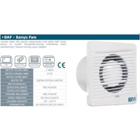Resim Kayıtes 150'lik Banyo Fanı 290 M3/H 