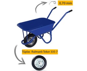 Resim Kanat Toros Tüplas Rulmanlı Teker Demonte El Arabası 0.70 mm Sac 
