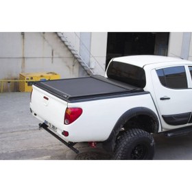 Resim OMSA Mitsubishi L200 Omback Sürgülü Bagaj Kapama Düz Kasa Siyah 2010-2015 Arası 