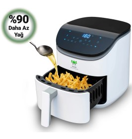 Resim 3.5 Litre Akıllı Beyaz Fritöz, Sağlıklı ve Pratik Pişirme Cihazı 