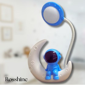 Resim HALL BREATHE Gökyüzü temalı mavi astronot LED masa lambası, şık ve kullanışlı tasarım 