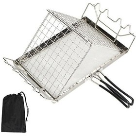 Resim Dancemonkey Coolcamp Paslanmaz Çelik Ekmek Rafı Katlanabilir Barbekü Örgü Raf Çok Renkli 