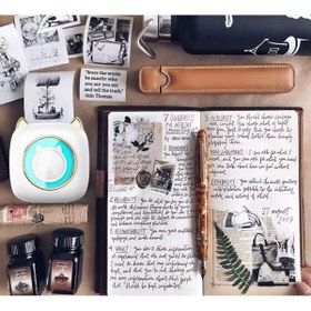 Resim Fun Print Mini Taşınabilir Bluetooth Yazıcı, Spesiyal Gold Model, Yedek 1 Beyaz Rulo Kağıt Hediye. 