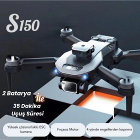 Resim Piha S150 Drone Fırçasız Motor 2batarya ile 35DAKIKA Uçuş Süresi 1080P Hd Hareketli Kamera Engelden Kaçınma Modu 
