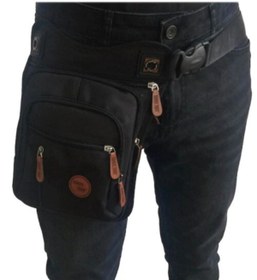 Resim SEVENTEEN Su Geçirmez Kumaş Çok Gözlü Bel Bacak Omuz Göğüs Motorcu Çantası 