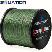 Resim SIUIATION 500m/1640ft Süper Güçlü Örgülü Balıkçı İpi - Pürüzsüz Uzun Atış için 4-Telli Aşınmaya Karşı Yeşil Örgülü Hat, Avcılık ve Balık Tutma için 4.54-36.29 KG Test Ağırlığı 