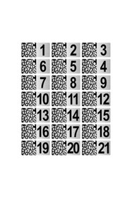 Resim Özarslan Dizayn Metal Kapı Masa Dolap Posta Kutusu Numarası 5x10 Cm Gümüş Renk (1…21) 