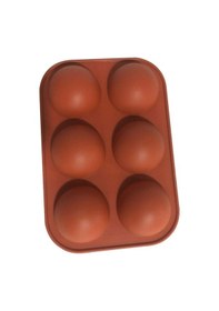 Resim Kek Kalıbı Yarım Top Pişirme Kalıbı Silikon Tepsi Buz Topu Çikolata Kalıbı 6 Lı Çok Renkli 