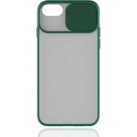 Resim Apple iPhone 8 Uyumlu Kılıf Kayar Sürgülü Lens Koruma Sliding Lens Protective Case 