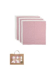 Resim Mey İthalat Colours Kutulu 6lı Penye Mendil 20x20 90161 Ekru Gül Kurusu 