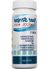 Resim Pazly 6'lı Yüzme Havuzu Spa Test Şeritleri - Klor, Ph, Alkalinite Ölçer E12146 