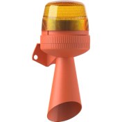 Resim Mesan LED Multifonksiyon Tek Ses Borulu Siren Ses Ayarlı MS 5843 Turuncu 110-220VAC 