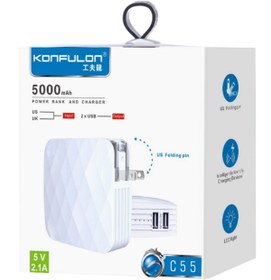Resim Konfulon C55 Powerbank 5.000 mAh Şarj Aleti - Beyaz 