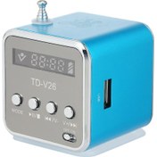 Resim Geeroyoo Mavi Mini Hoparlör: Taşınabilir Tf Kart/usb Destekli, Fm Radyo, 3.5mm Girişli Müzik Çalar Bilgisayar, Telefon, Mp3 Uyumlu 