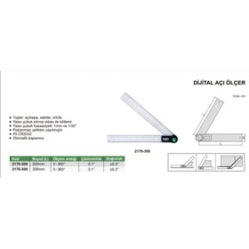 Resim Insize 2176-300 Dijital Açı Ölçer 