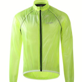 Resim Donen Unisex Su Geçirmez Bisiklet Ceketi - Rüzgar Geçirmez, Yansıtıcı Fermuarlı Bahar ve Sonbahar için, Yol ve Dağ Bisikleti için İdeal, Açık Hava Sporları, Uzun Kollu Bisiklet Yağmali Ceket, Dağ Bisikleti Gea 