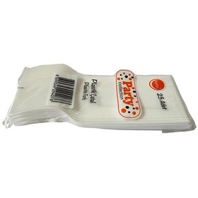 Resim Plastik Çatal Beyaz Renkli Parti Piknik Davet Doğum Günü Çatalı - 18 Cm. - 25 Adetlik 3 Paket 