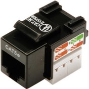 Resim Digitus Cat-5e Keystone Jack, Zırhsız (unshielded), Rj45, Siyah Renk, Lsa 