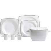 Resim Korkmaz Bone Collection 60 Parça Kare Yemek Takımı A8464 
