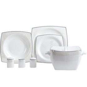 Resim Korkmaz Bone Collection 60 Parça Kare Yemek Takımı A8464 