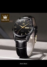 Resim OLEVS SU GEÇİRMEZ ÇELİK DERİ KORDON TARZ ŞIK ERKEK KOL SAATİ MODEL 6898 