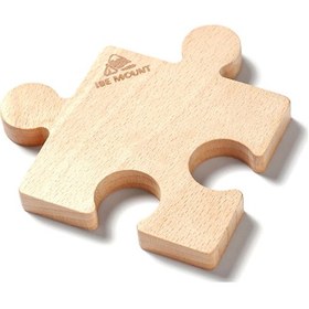 Resim Jeemson Kamp İçin Ahşap Puzzle Bardak Altlığı - Kayın Ve Ceviz Seçenekleri Çok Renkli 
