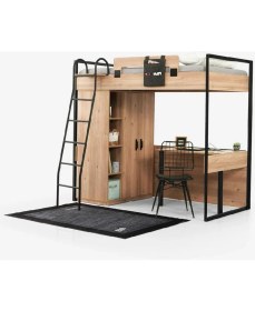 Resim Bubu Home Palsmart C Meşe Dolaplı Ranza Tekli 