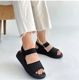 Resim Jake Siyah Hasır Cilt Sandalet Göründüğü Gibi 