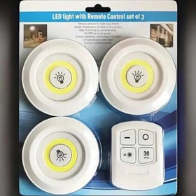 Resim UCUZTEKNO CEYLAN ADAM Mutfak Dolap Altı Işığı Uzaktan Kumandalı Yapışkanlı Kablosuz Pilli 