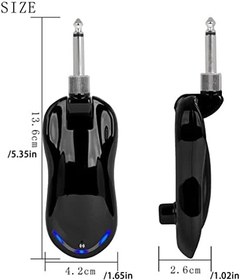 Resim Gitar Kulaklık Amplifikatörü 5 Ses Efekti Modu Plastik Amplifikatör Ses Alıcı-verici Şarj Edilebilir Kulaklık Alıcısı Alıcı 