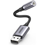 Resim Ugreen USB-A to 3.5mm Jack Ses Kartı Adaptörü Siyah 