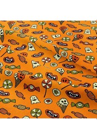 Resim Turuncu Zemin Üzerinde Hayaletler Kumaş 