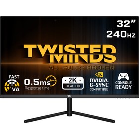 Resim Twisted Minds 32" TM32QHD240VA QHD 2K 240HZ 0,5MS HDMI DP HDR10 GAMING MONİTÖR 