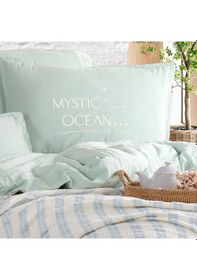 Resim Mystic Ocean Çift Kişilik Nevresimli Pike Takımı Mint Mint Yeşili 