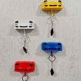 Resim Çok Renkli (Sarı/Beyaz/Mavi/Kırmızı) Araba Anahtarlık Organizatörü - Ağır Hizmet Tipi Plastik Anahtar Saklama, Zincir Kancalı, Yer Tasarrufu Sağlayan Giriş Yolu, Ofis veya Ev Dekoru - Araç Anahtarı, Ev ve Ofis Uyumlu - Kolay Kurulum, Şık Duvar Montajı, Pürüzsüz Yüzey, Düzenli Yaşam 
