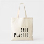 Resim Limon Plastic Karşıtı Temalı Ham Bez Omuz 