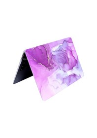 Resim Apple Uyumlu MacBook Pro Kılıf 13 İnç M1-m2, Marble14nl Type-c'li Model A2338 A2289 A2251 A1706-08 A1989 A2159 İle Açık Lila 