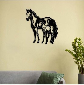 Resim Anne Ve Tay Metal Duvar Dekoru 